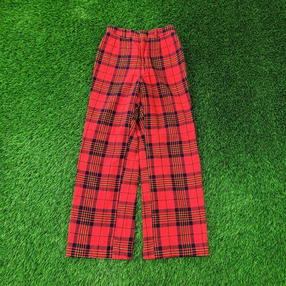 Vintage Brooks-Brothers Pants Women 00/0 24x27 Buffalo-Plaid - Picture 1 of 16